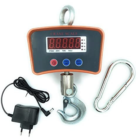 TEMPO DI SALDI Bilancia Professionale Digitale Industriale Con Gancio Dinamometro Fino A 1000 Kg