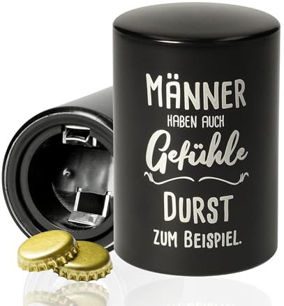 Flaschenöffner Push & Pull mit Spruch - Lustige Weihnachtsgeschenke für Männer, Papa und Freund - Personalisiertes Geschenk für Bierliebhaber - Praktisches Zubehör für Bierfreunde