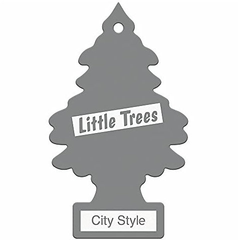 Little Trees Air Freshener Tree MTR0077B City Style Fragrance For Car Home Boat Caravan - 24 Pack, Grey