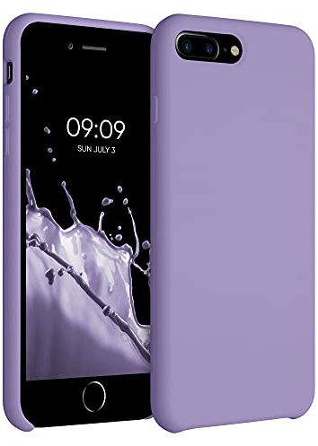 kwmobile Handyhülle für Apple iPhone 7 Plus/iPhone 8 Plus Hülle - Case Silikon - Kabelloses Laden - Schutzhülle Cover in Veilchen Lila