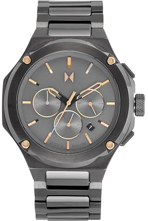 MVMT Orologio con Cronografo al Quarzo da Uomo con Cinturino in Acciaio Inossidabile Grigio - 28000153-D