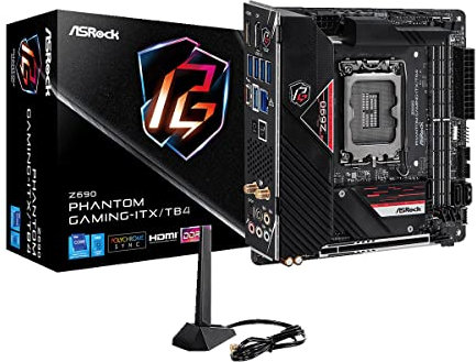Asrock Z690 PHANTOM GAMING-ITX/TB4, Intel Z690, 1700, Mini ITX, 2 DDR5, HDMI, DP, Thunderbolt, Wi-Fi, 2.5GB LAN, PCIe5, RGB, 2x M.2