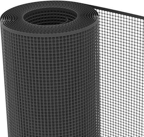 Tenax Schutznetz aus Kunststoff Quadra 10 Anthrazit 1,00x50 m, Vielzwecknetz mit quadratischen Maschen um Balkone, Umzäunungen und Geländer zu schützen