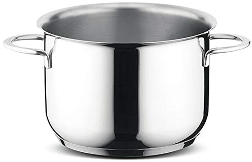 lagostina deliziosa pentola 18 cm, alta inox con 2 manici laterali made in italy adatta all'induzione