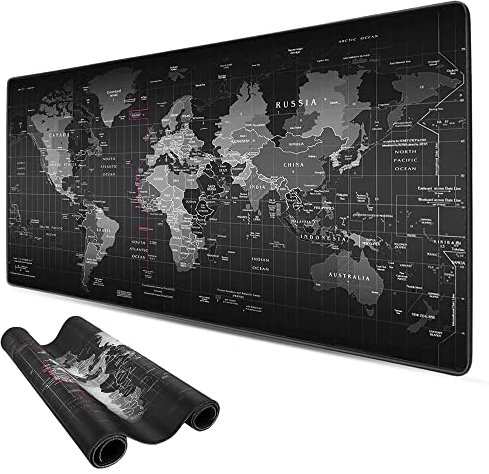 ADM PASS GROUP - Alfombrilla para Ratón XL, Mousepad XXL 80 x30 Cm Alfombra Gaming Base de Goma Antideslizante PC Tapete con Microfibras, Accesorios de Oficina. (80cm x 30cm)