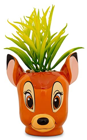 Disney Bambi Mini-Pflanzgefäß aus Keramik, 12,7 cm, mit künstlichen Sukkulenten