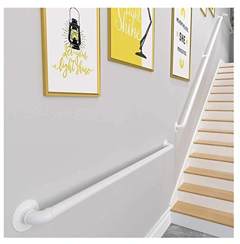 BEdaw Corrimano per Scale Bianco Corrimano per Scale Corrimano per Scale 1 2 3 4 5 6 Metri,Hiera per Scale Corrimano per Scale Interne Gradino Esterno Fissato Al Muro/100Cm