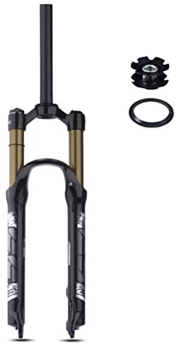 ZECHAO Reise 120mm MTB Fahrrad Luft Vorderrad Gabel,Ultraleichte Aluminiumlegierung 26/27.5/29 Stoßdämpfer Feder Vordergabel 9mm Achse Fahrrad Federgabel (Color : Straight Manual Lock, Size : 29inc