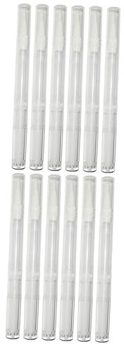 Ciieeo 12pezzi Penne Trasparenti Vuote Punta Pennello Per Gloss Labbra e Unghie Contenitori Cosmetici Per Oli Nutrienti e Profumi Per Viaggi e Uso Quotidiano