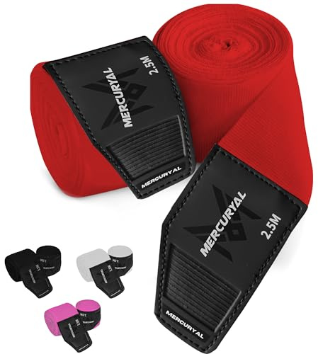 MERCURYAL Premium 4m Boxbandagen mit Daumenschlaufe - Bandagen Boxen - Boxbandagen Herren - Box Bandagen - Boxing Wraps - Boxbandage Hand für Boxen Kickboxen,MMA Boxen Muay Thai