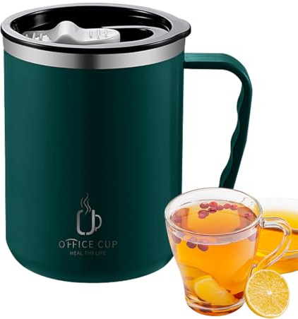 Termisk mugg med handtag, 500 ml isolerad kaffemugg med handtag