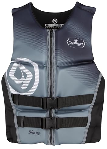 O'Brien Men's Flex V-Back Life Jacket - US Coast Guard Approved Level 70 Buoyancy - Water Sports Activity Including Boating, Paddle, Skiing, Surfing & Swimming