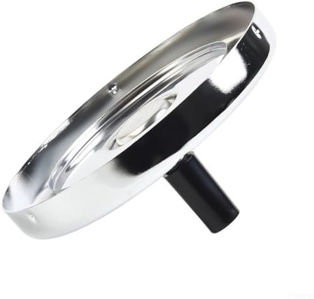 Posacenere girevole XXL in metallo, finitura cromata nera, facile da pulire, diametro 14 cm