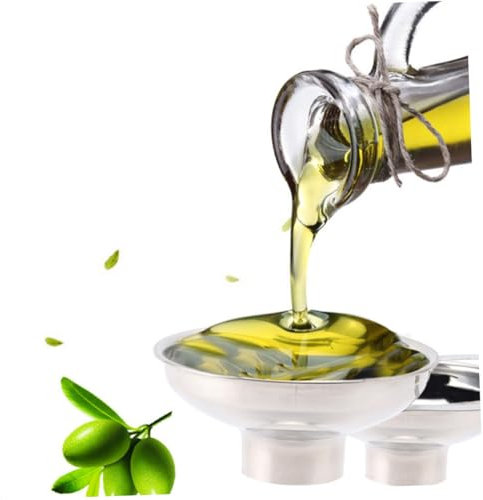 LABRIMP 2pezzi Imbuto Acciaio Inossidabile Imbuto Alimentare Pratico Per Trasferimento Liquidi e Polveri Piccola Strumento Da Cucina Compatto e Leggero Per Casa e Cucina