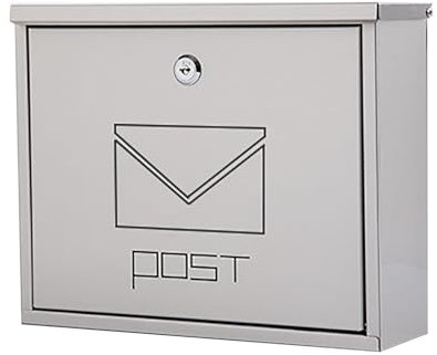 zxhrybh Postkasten mit Schlüssel, Briefkästen für Draußen, Briefkasten mit Großem Fassungsvermögen, Brifkasten aus Edelstahl 304, Draußen, Villa, Schule