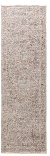 benuta Nest Teppich Anwar - Grau/Beige 80x250 cm - Kunstfaser - Läufer & im Style: Traditionell, Orient Style - Pflegeleicht für Wohnzimmer Schlafzimmer
