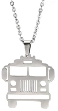 Faszinierend Halskette Ketten Schmuck Herren Frauen Anhänger Necklace Halskette Für Frauen Männer LKW Bus Auto Anhänger Halskette