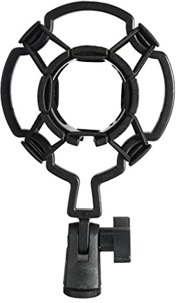 Msuiiixcccc Universal Professional Condenser Microphone Mic Shock Mount Holder Studio Recording Bracket For Large Diaphram Mic Clip Black