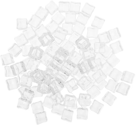 NOLITOY 50pcs Artificial Acrylic Ice Cubes Reusable Fake Ice Cubes for Wedding Photography Props Vase Rocks Table Scatters