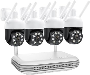NGBFF Kit Videosorveglianza, Kit di videosorveglianza da 4 MP Kit di Protezione a casa bidirezionale Kit NVR for videocamera IP di telecamere di Sicurezza Wireless(None,8CH NVR 4 Camera)