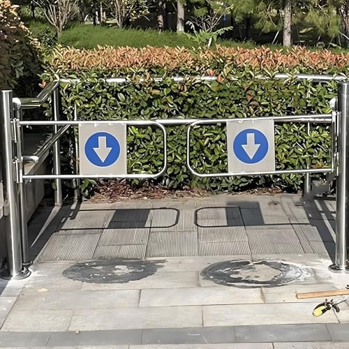 Portal automático de seguridad industrial, barrera oscilante con resorte, puerta metálica de 90°, cierre unidireccional para supermercados y fábricas, solución de seguridad mejorada