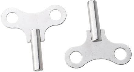 HONITANO 2 Stück Teiliges Stahl Uhrwerk Schlüsselset Langlebiges Aufziehwerkzeug für Stand und Wanduhr Reparaturzubehör Metall Uhr Schlüssel Geeignet für Kettenaufzug Uhrmechanik