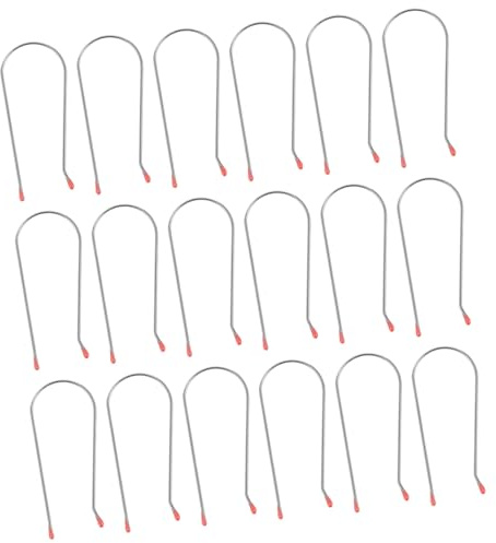 FIXOSHEE 20pcs Heated Curling Hot Roller Clips Replacement Metal U-shaped Hair Curler Clips for Hair Styling and Fixing