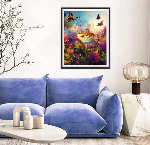 Diamond Painting Animal Pintura Diamante Mariposa, DIY Kit Completo de Pintura de Diamante para Adultos y Niños, Diamantes Cristal Artesanía para Decoración De Pared Del Hogar, Regalos 70x95cm s-4389