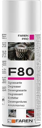 Faren F80, Sgrassante a base Solvente Naturale, Prottetivo Profumato Antiruggine Rapido e Veloce, 400ml
