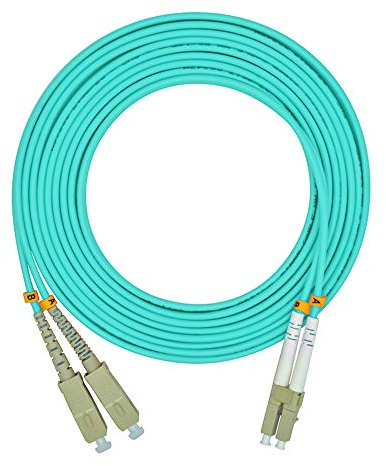 Jeirdus - Cavo ottico a fibra ottica multimodale del ponticello del cavo di toppa 50/125 LC-SC 2Metri LC a SC Duplex OM3 10G