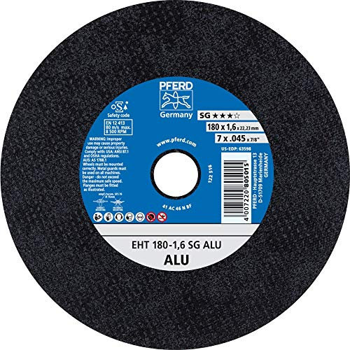 PFERD 61326119 Lot de 25 disques à tronçonner EHT 180-1,6 SG Alu