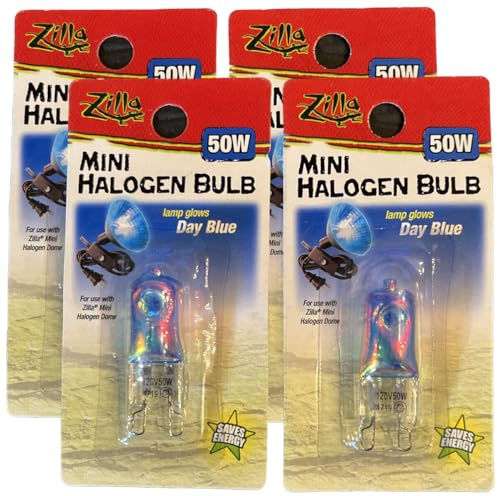 Zilla Mini Halogen Bulb - Day Blue 50W - Pack of 4