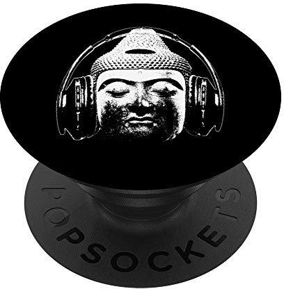Buddha Wear Headphones funny DJ Music Headphones PopSockets Grip and Stand for Phones and Tablets