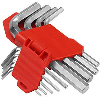 Lot de 9 clés Allen CrV à six pans creux - 1,5-10 mm - M66433