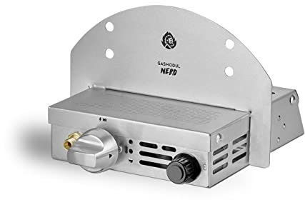 BURNHARD modulo a Gas per Forno per Pizza all'aperto Nero, unità bruciatore a Gas Compatibile con bombole di Gas da 5 kg, 8 kg e 11 kg