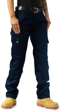 MIG Womens Cargo Combat Work Trousers with Knee Pad Pockets | Women's tactical cargo combat work trousers with knee pad pockets for practical site and trade workwear