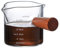 NEOUZA Taza de café de vidrio expreso, taza medidora de onzas líquidas, con báscula, herramienta de medición para hornear alimentos, suministros de cocina (con asa)
