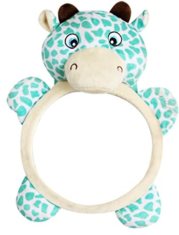 Baby peluche cartoon de cartoon forme de voiture miroirs de siège arrière de la siège à l'arrière, brosserole transparente vue arrière de votre nouveau-né dans les miroirs de refonte arrière