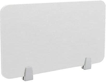 Icegrey Divisorio Acustico da scrivania con Morsetto Autoportante per scrivania Divisorio da Scrivania Riduce Il Rumore e Le distrazioni visive, Bianco, 60x40cm