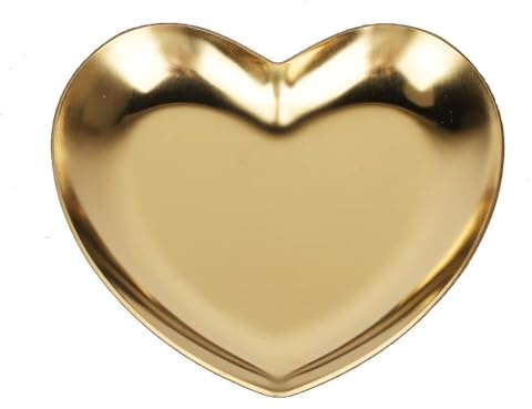 Svuotatasche Per Gioielli A Forma Di Cuore, Vassoio Decorativo Oro Piccolo in Acciaio Inossidabile Per Gioielli Cosmetici Piatto Anelli Portapiatti Chiave Per Donne Ragazze