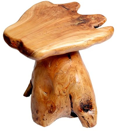 Organizedlife Wooden Stool, Solid Cedar, Each One is Unique, Multipurpose, Footstool, Garden Plant Stand, Children's Stool, Small Coffee Table, Mini Side Table, Kids Stool, 30x35x36cm