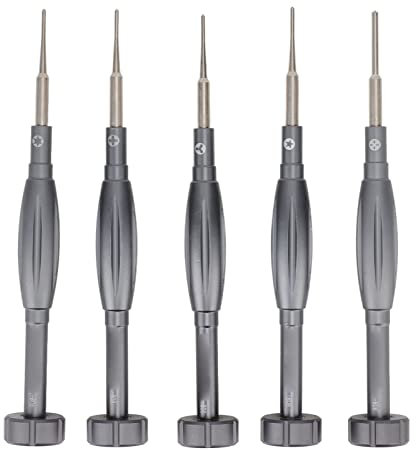 EVTSCan Kit de tournevis 5 pièces, tournevis en acier allié Cross Star Hex Triwing Outils à main de haute précision pour la réparation de lunettes, lunettes de soleil, électronique, téléphone portable