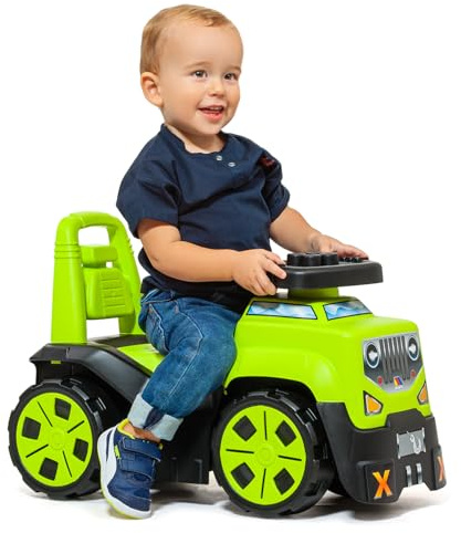 MOLTO | 3-in-1 SUV Rutscher mit Block Set | Gelber SUV Läufer | Sicheres und widerstandsfähiges Kinderspielzeug | Förderung der Entwicklung von Kindern | +10 Monate