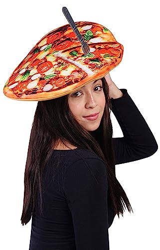 Runstarshow Funny Hats for Adults & Teens: Pizza, Fruits, Plants Cosplay Accessories - One Size Fits All - Perfect for Halloween, Carnival, Christmas & More