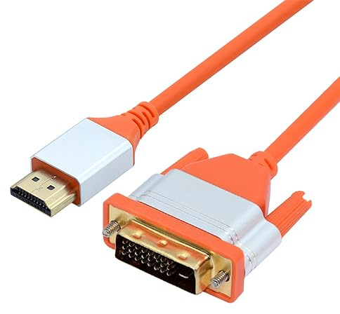 cablecc Cavo ultra morbido ad alta flessibilità 4K HDMI a DVI HDTV, cavo super flessibile ad alta velocità tipo A maschio a 24+1 maschio per computer HDTV 100 cm