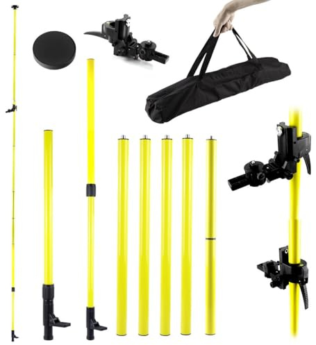 Support télescopique de niveau laser réglable en hauteur de 4,2 m pour niveau laser