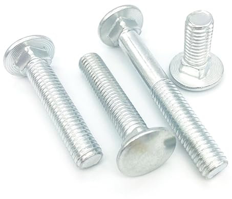 5/10 Stück M4 M5 M6 M8 M10 M12 Stahl GB12 DIN603 Traversenrundkopf Vierkantschlittenschraube Flachrundschraube for Regal Schreibtisch L = 10–100 mm (Color : 30mm, Size : 10pcs M12)