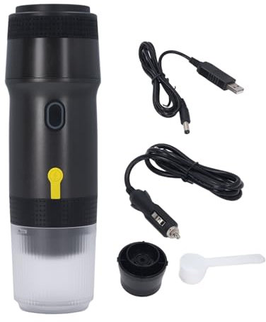 Fabater Máquina de café Expreso Portátil, Mini Recargable de 20 Bares, Prensa Francesa de café de 4 Onzas para café Molido y Cápsulas/DG, Dispositivos de Viaje para Acampar