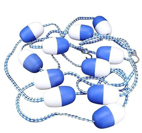 Cuerda de seguridad de piscina de 5 m, cuerda de separación de seguridad para piscina, equipo de piscina con 11 bolas, cuerda flotante, línea de carril, bolas de natación de 7 cm para piscinas, vías
