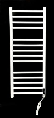 Manissa White Dry Electric Heated Stainless Steel Towel Rail 400 x 1000mm Energy Efficient